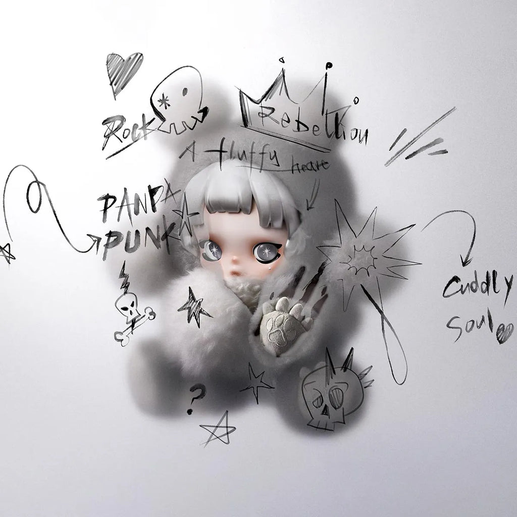 SKULLPANDA Punk Panda Plush Doll